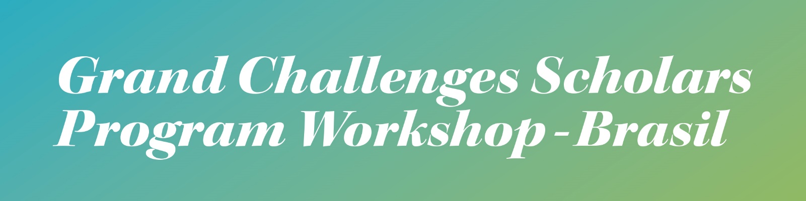 Grand Challenges Scholars Program Workshop - Brasil